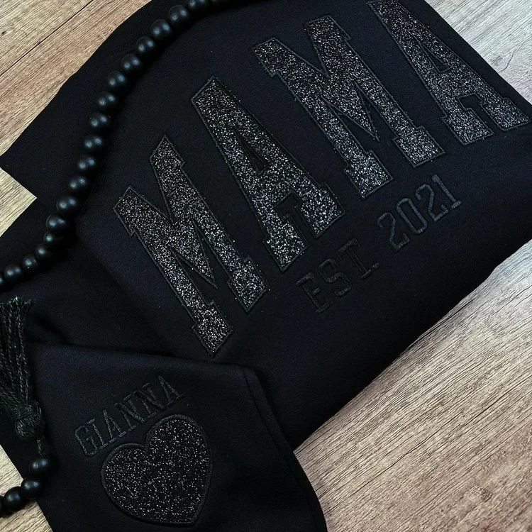 Personalized Glitter Mama Sweatshirt✨Hoodie