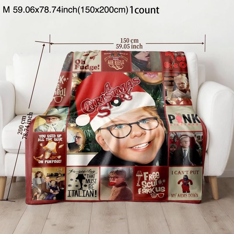 "A Christmas Story" Classic Movie Elements Blanket