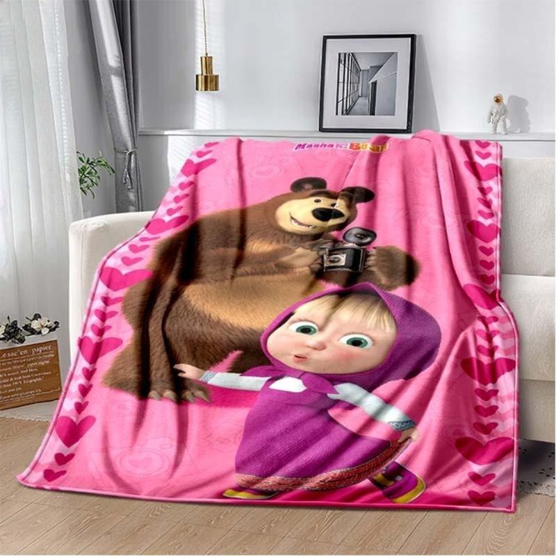 3D Masha And Bear Blanket