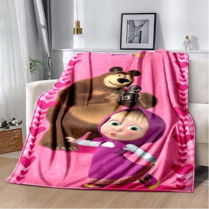 3D Masha And Bear Blanket