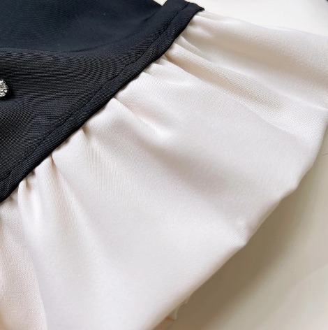 Toddler Girls Pearl Bow Sleeveless Ruffle A-Line Hem Dress