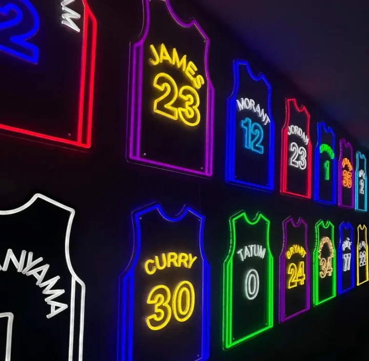 Customized Football/Soccer/Baseball/Basketball Jersey LED Neon Lights