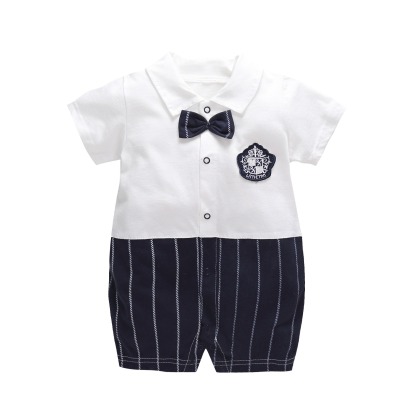 Baby Boy Black & White Academic Jumpsuits