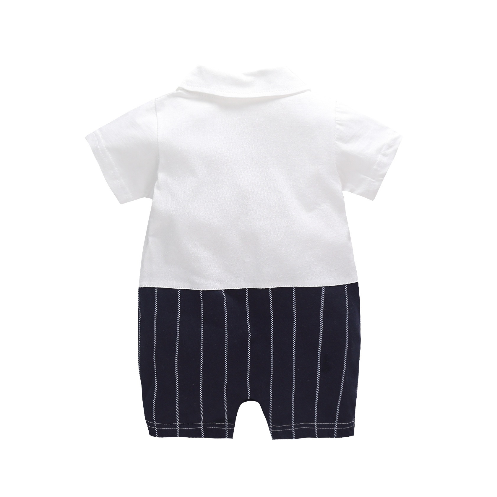 Baby Boy Black & White Academic Jumpsuits