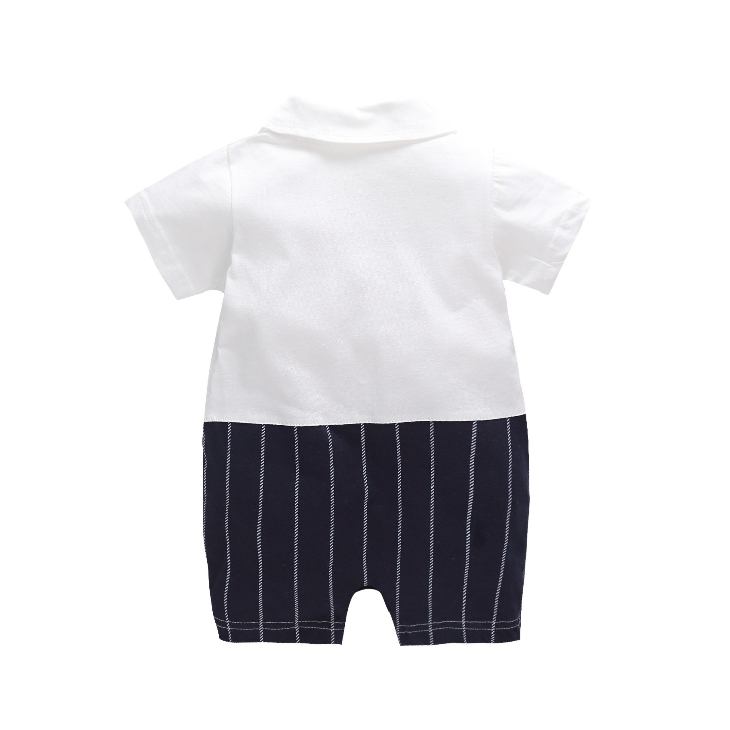 Baby Boy Black & White Academic Jumpsuits