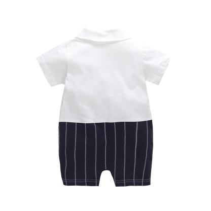 Baby Boy Black & White Academic Jumpsuits