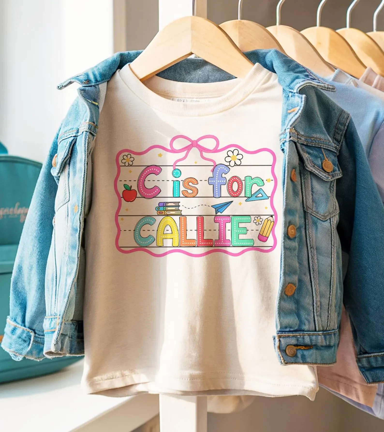 Custom Back to School T-Shirt - Letter Is For Kids