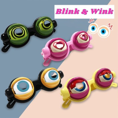Animatronic Blinking Eye Glasses – Funny Manual Moving Eyes Party Shades 👀😂
