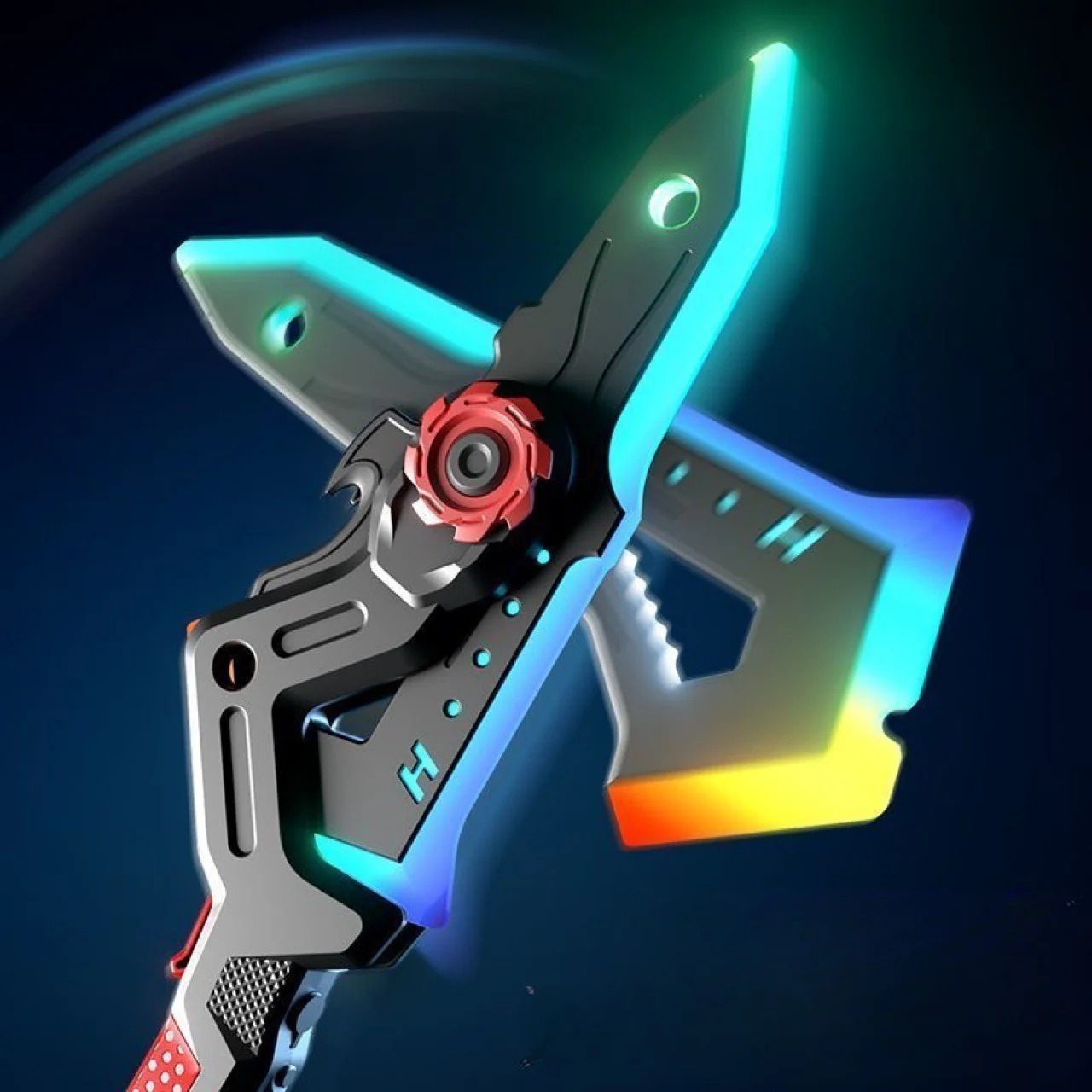 2-in-1 Transforming Battle Blaster Axe – Light Up Mist Spray Action Toy for Kids ⚔️🌈🔥