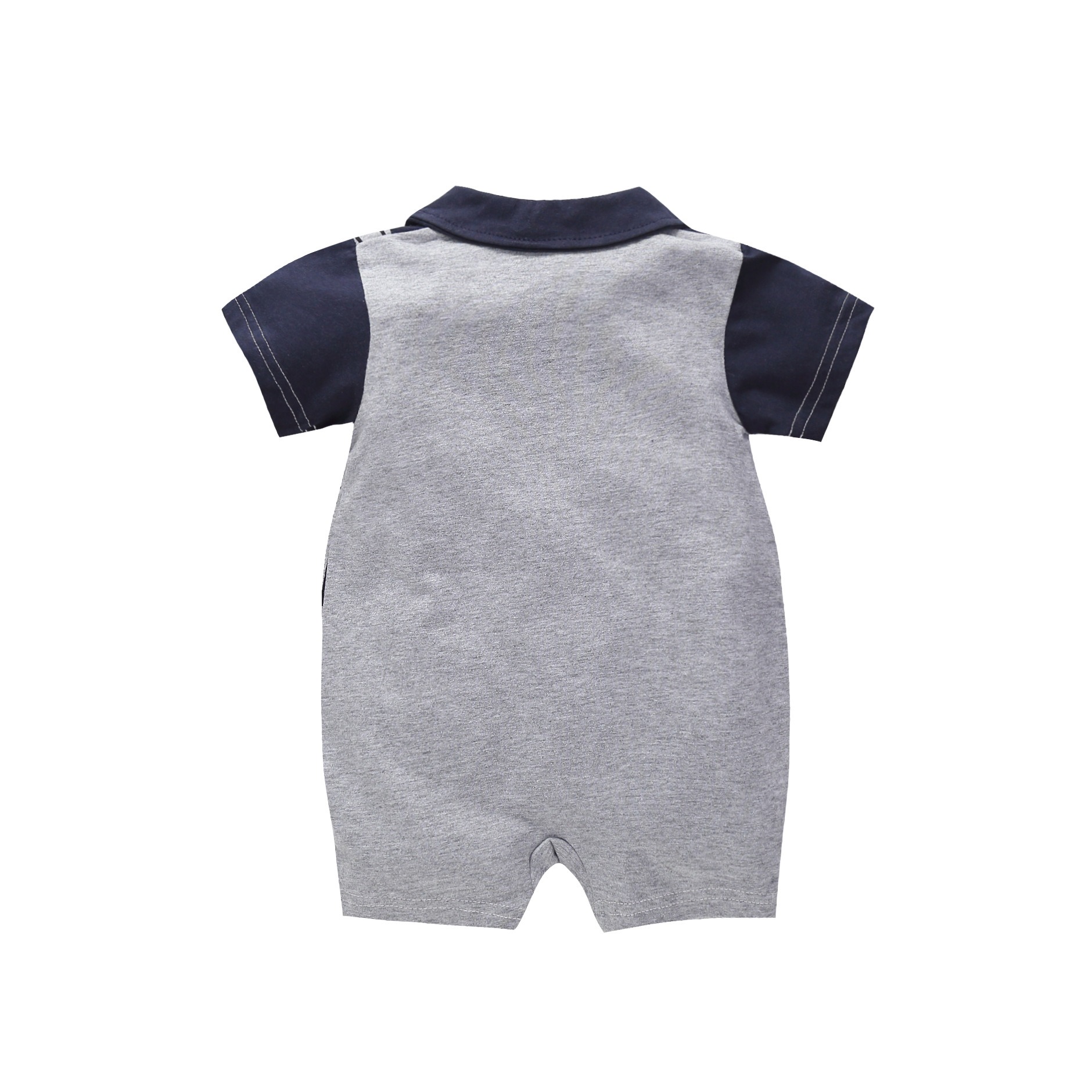 Baby Boy Gray Vest-Style Gentleman Jumpsuits