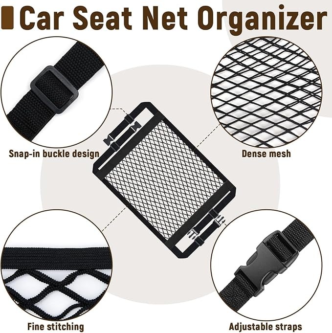 Double Layer Car Seat Organizer Net 🚗✨