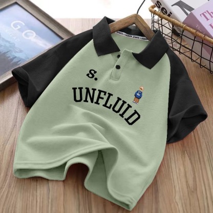 Toddler Boys Two-Tone Cotton Polo Shirt