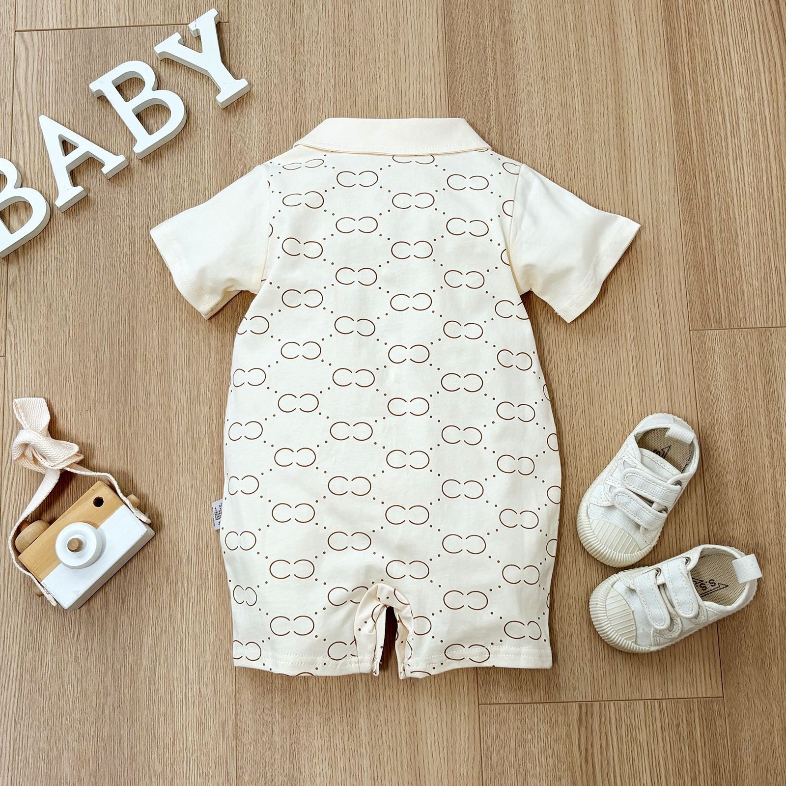 Baby Boy All-Over '8' Bear Print Jumpsuits