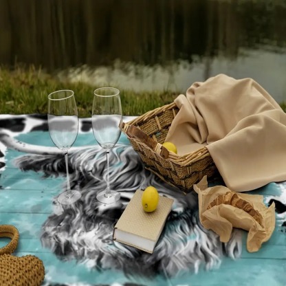 Cow Print Flannel Blanket