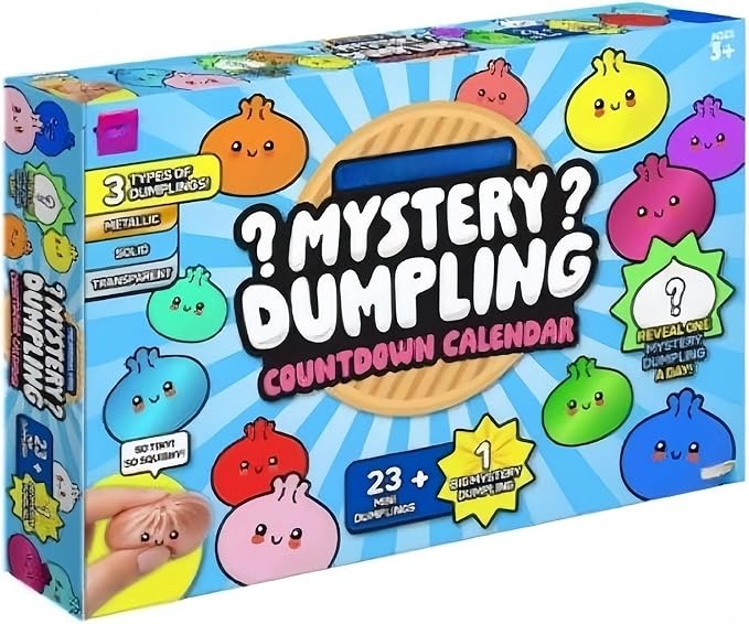 Dumpling Squishy Countdown Calendar – 24 Days of Cute Stress Relief 🥟✨