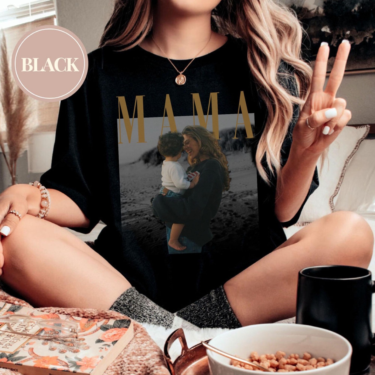 Custom Mom And Me Photo T-Shirt