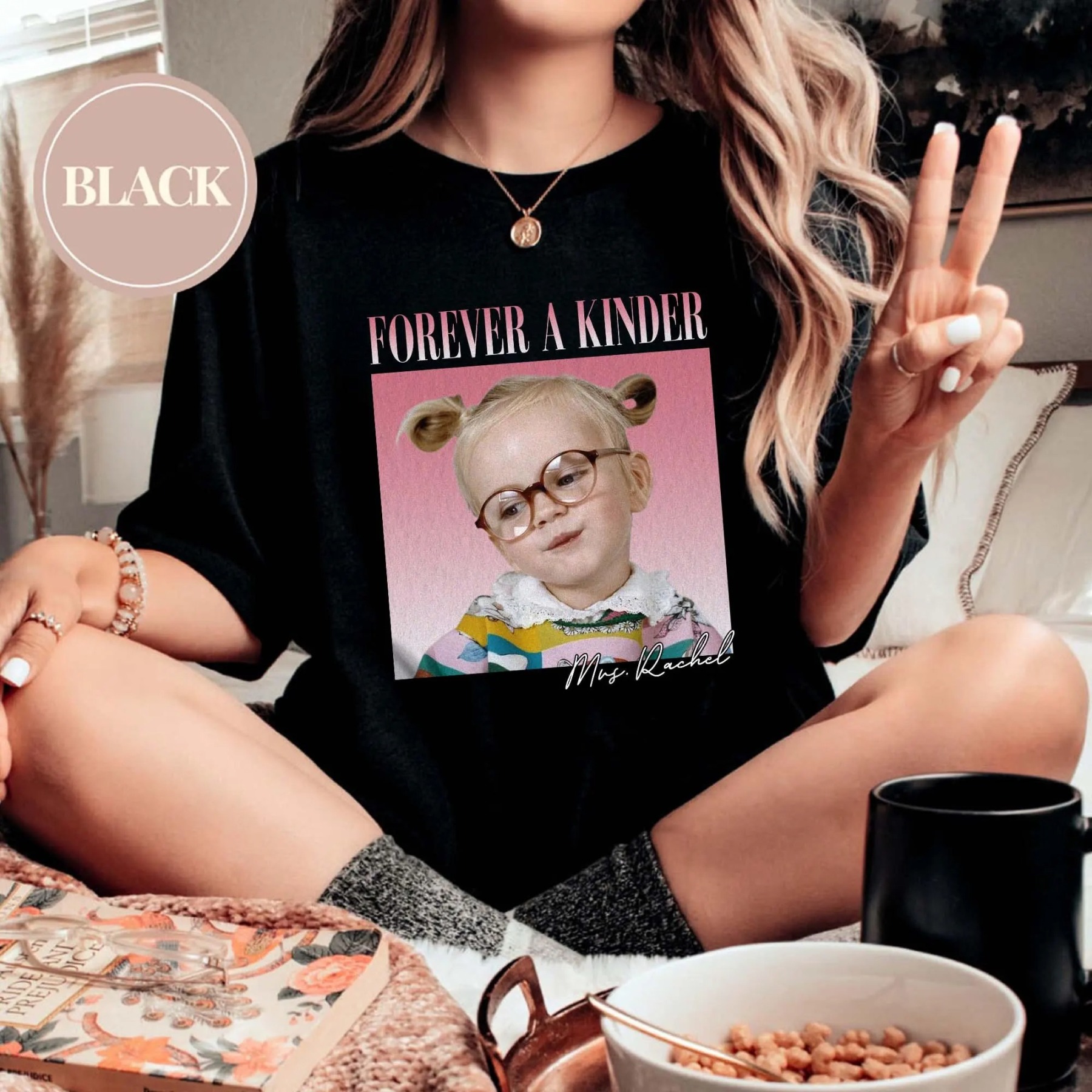 Custom Colorful Background Photo T-Shirt