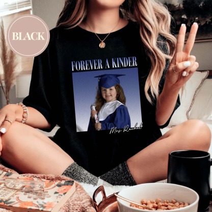 Custom Colorful Background Photo T-Shirt