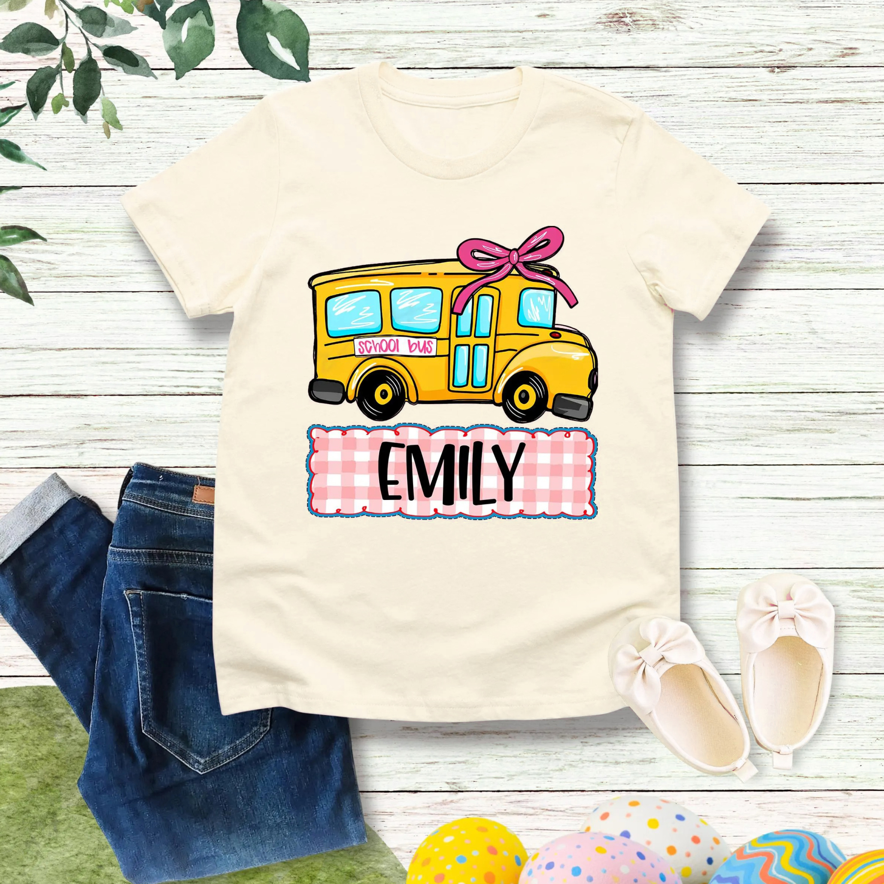 Custom Back to School T-Shirt - School Bus