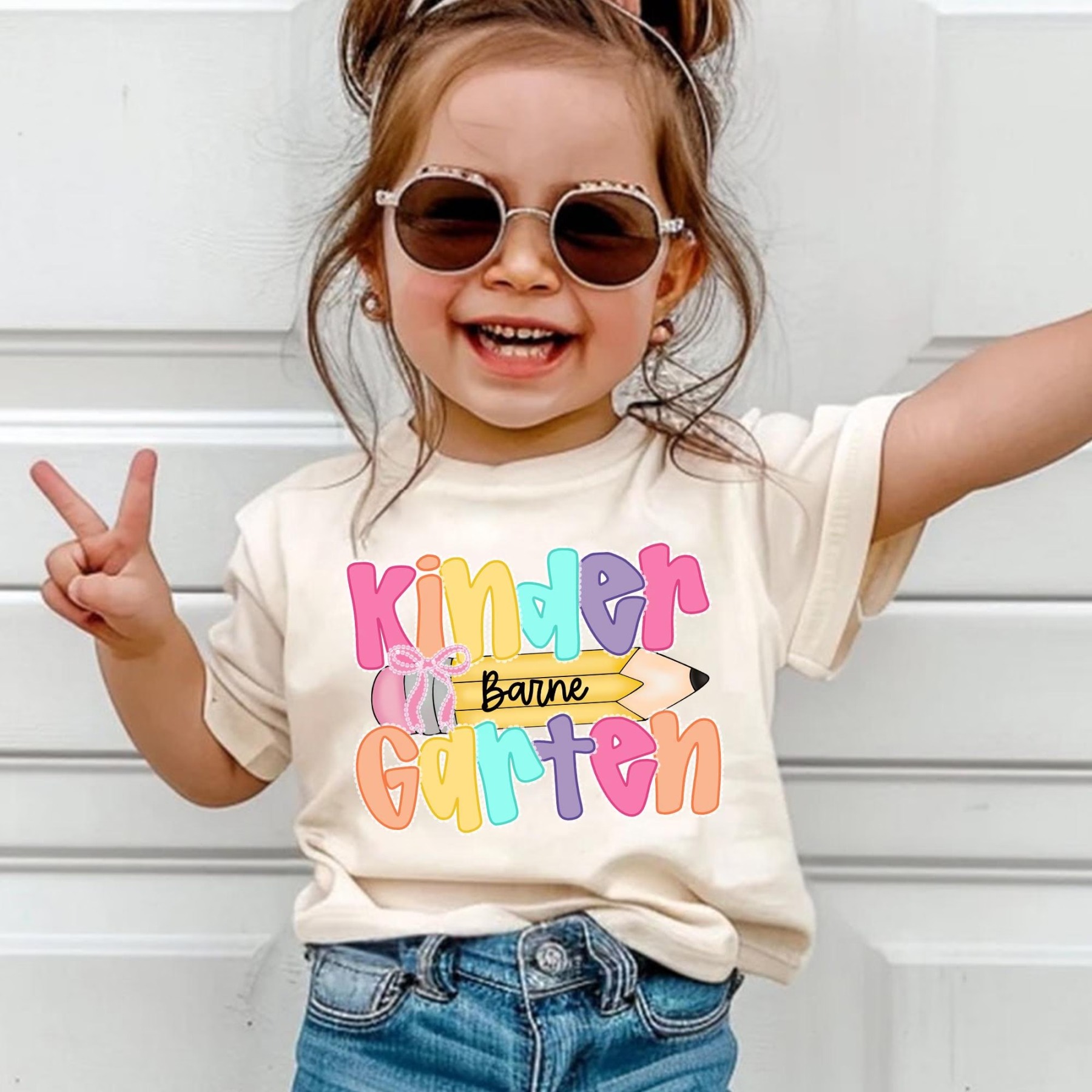 Custom Back to School T-Shirt - First Day of Kindergarten