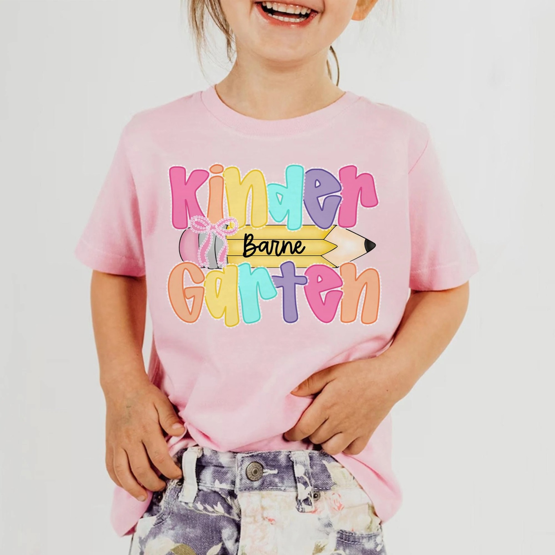 Custom Back to School T-Shirt - First Day of Kindergarten