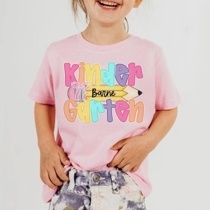 Custom Back to School T-Shirt - First Day of Kindergarten