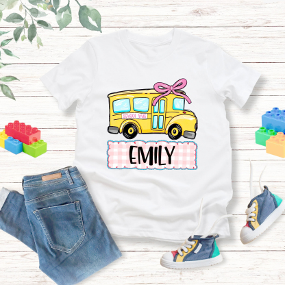 Custom Back to School T-Shirt - School Bus
