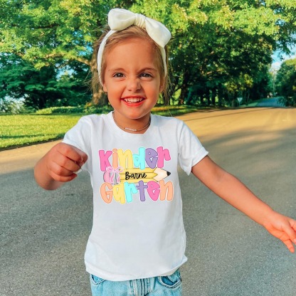 Custom Back to School T-Shirt - First Day of Kindergarten