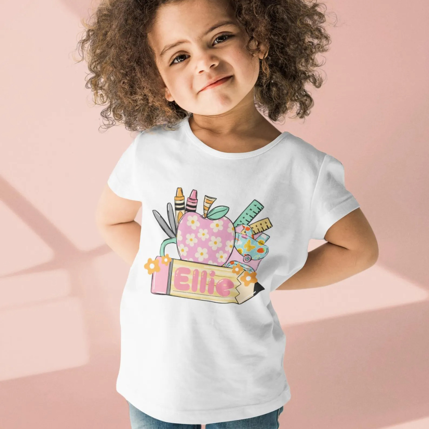 Custom Back to School T-Shirt - First Day of School Natural Shirt