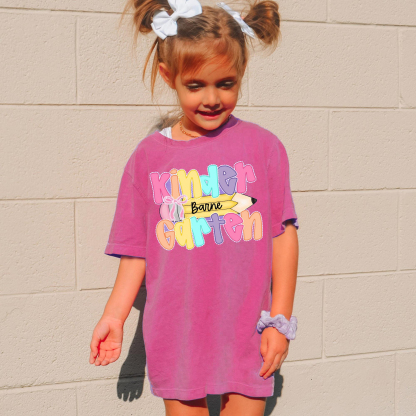 Custom Back to School T-Shirt - First Day of Kindergarten