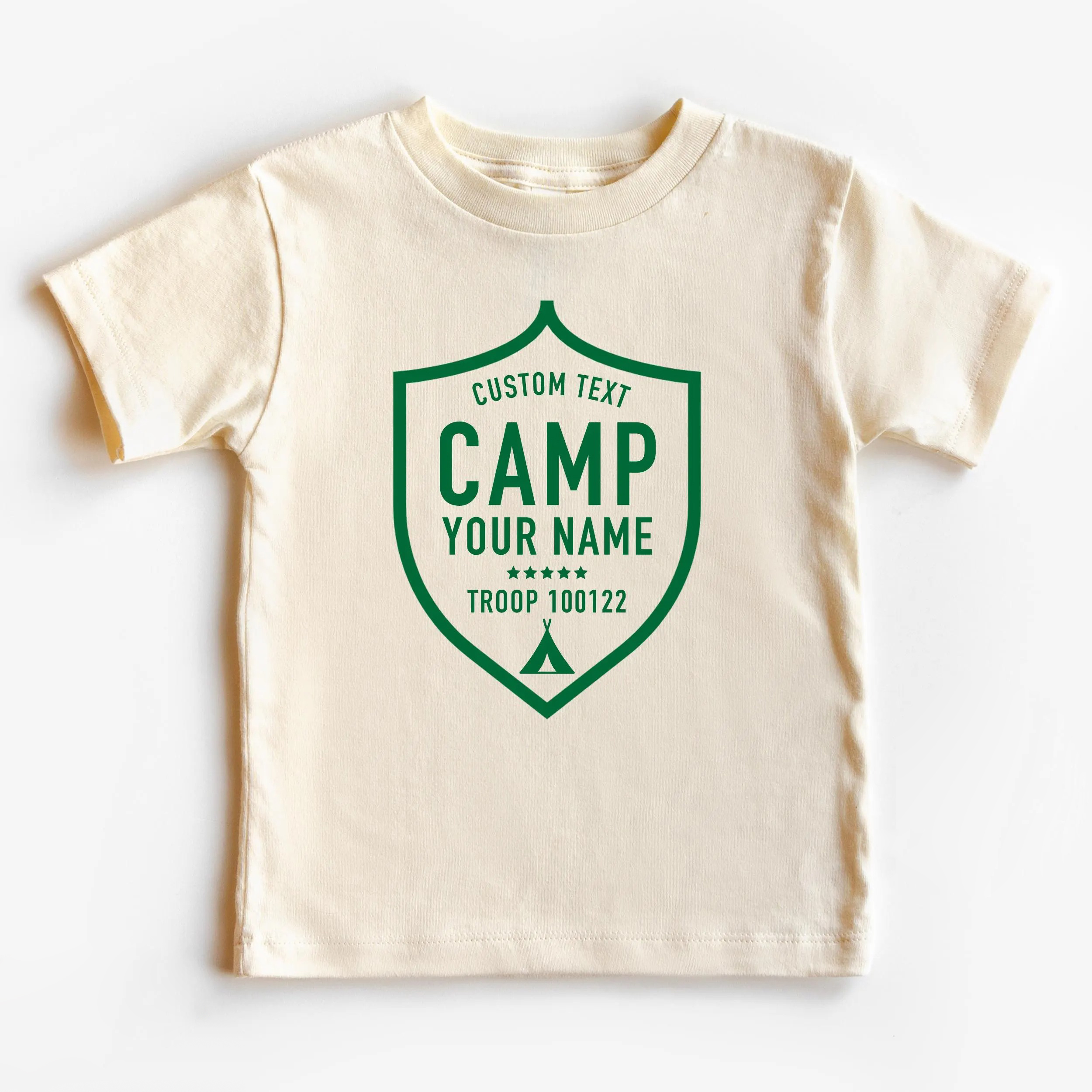 Custom Back to School T-Shirt - Camp Troop Badge