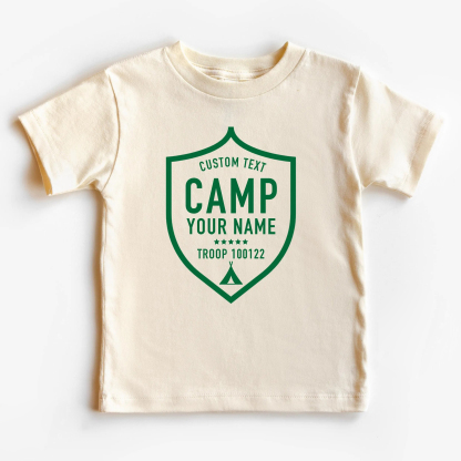 Custom Back to School T-Shirt - Camp Troop Badge