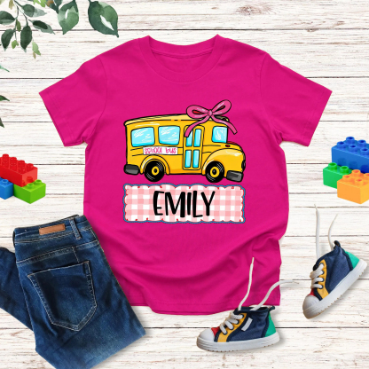 Custom Back to School T-Shirt - School Bus