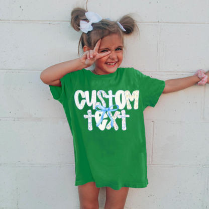 Custom Back to School T-Shirt - Bowtie Calligraphy