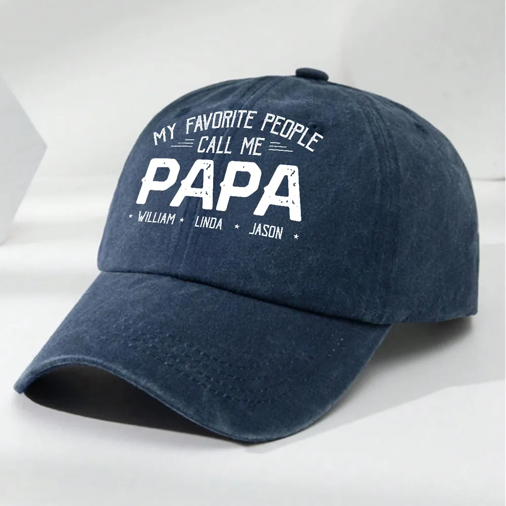 Personalized Custom Vintage Washed Denim Cap