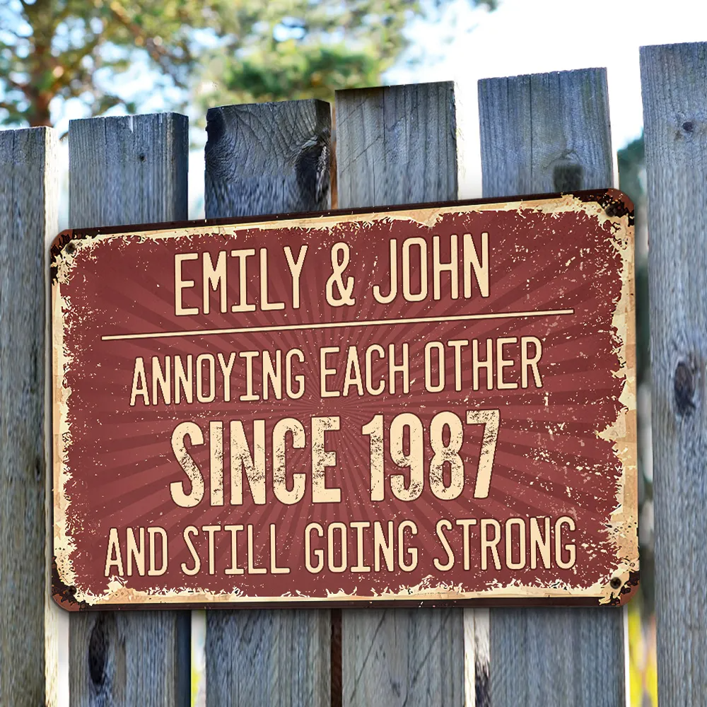 Annoying Each Other - Personalized Custom Metal Sign