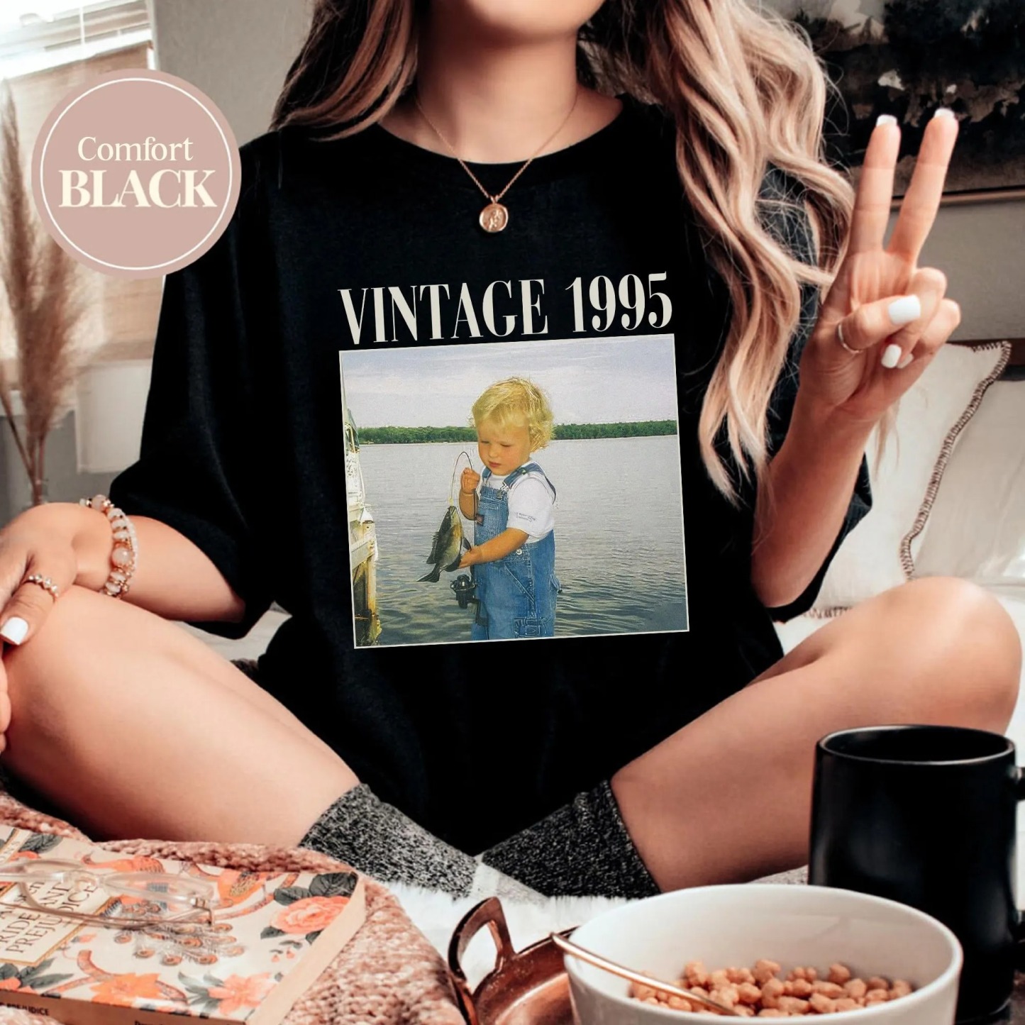 Custom Vintage Photo Birthday T-Shirt