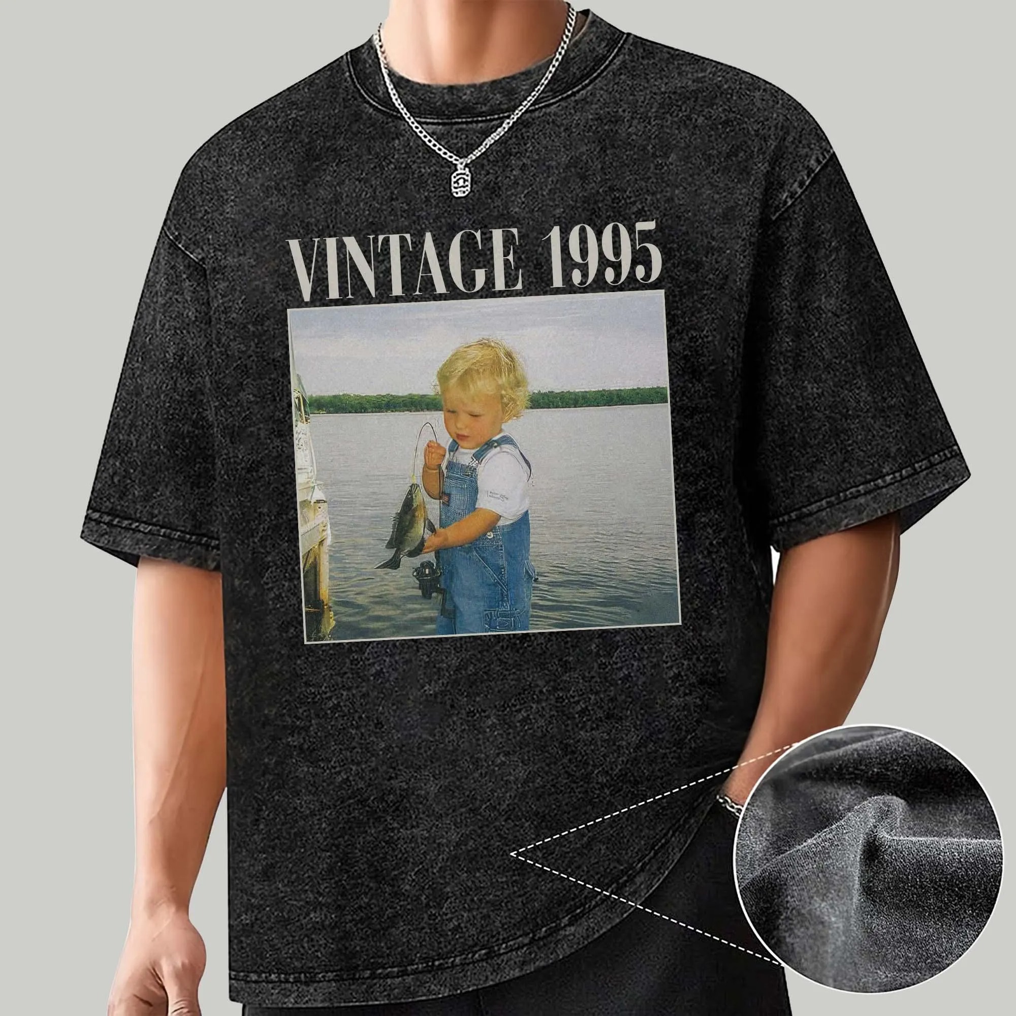 Custom Vintage Photo Birthday T-Shirt