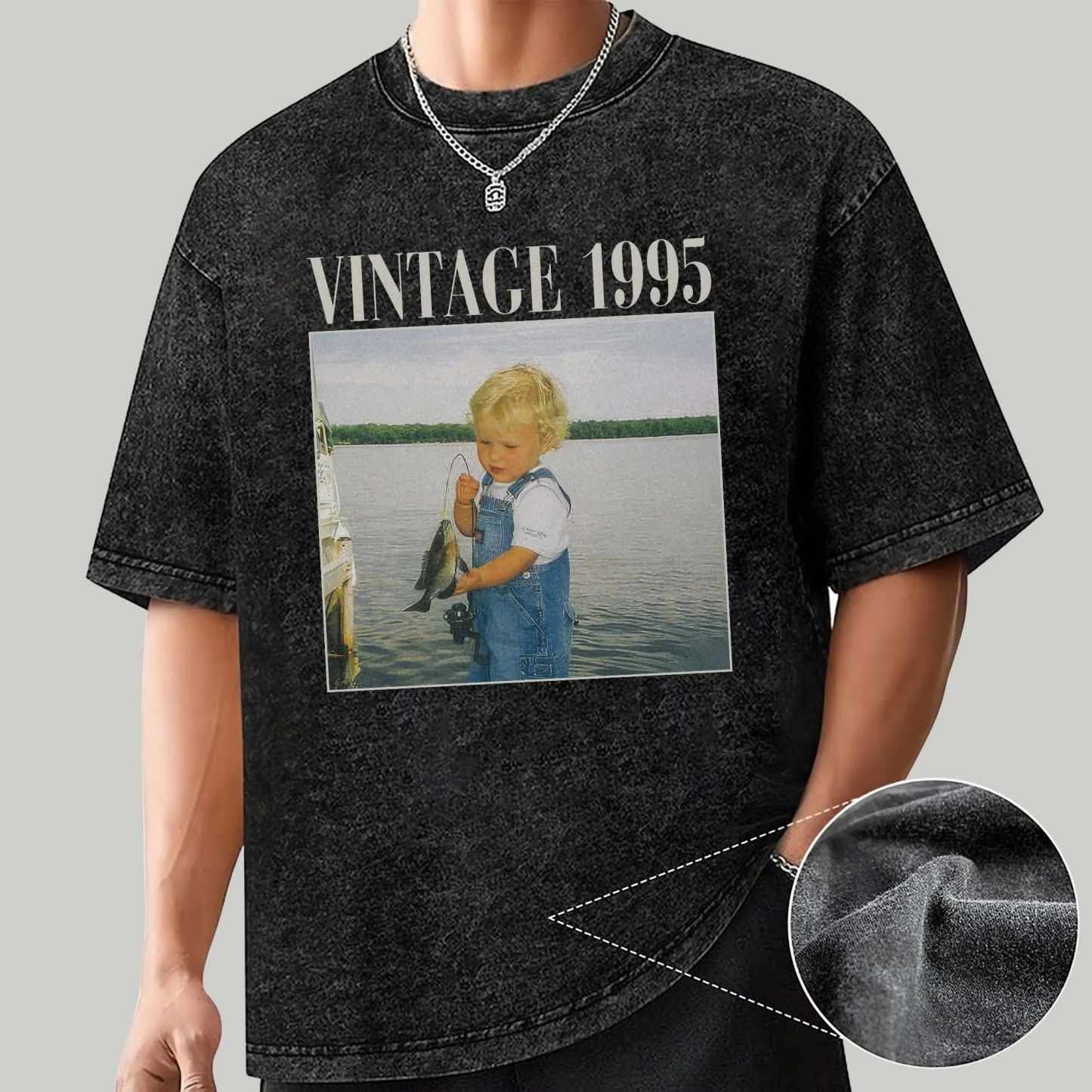 Custom Vintage Photo Birthday T-Shirt