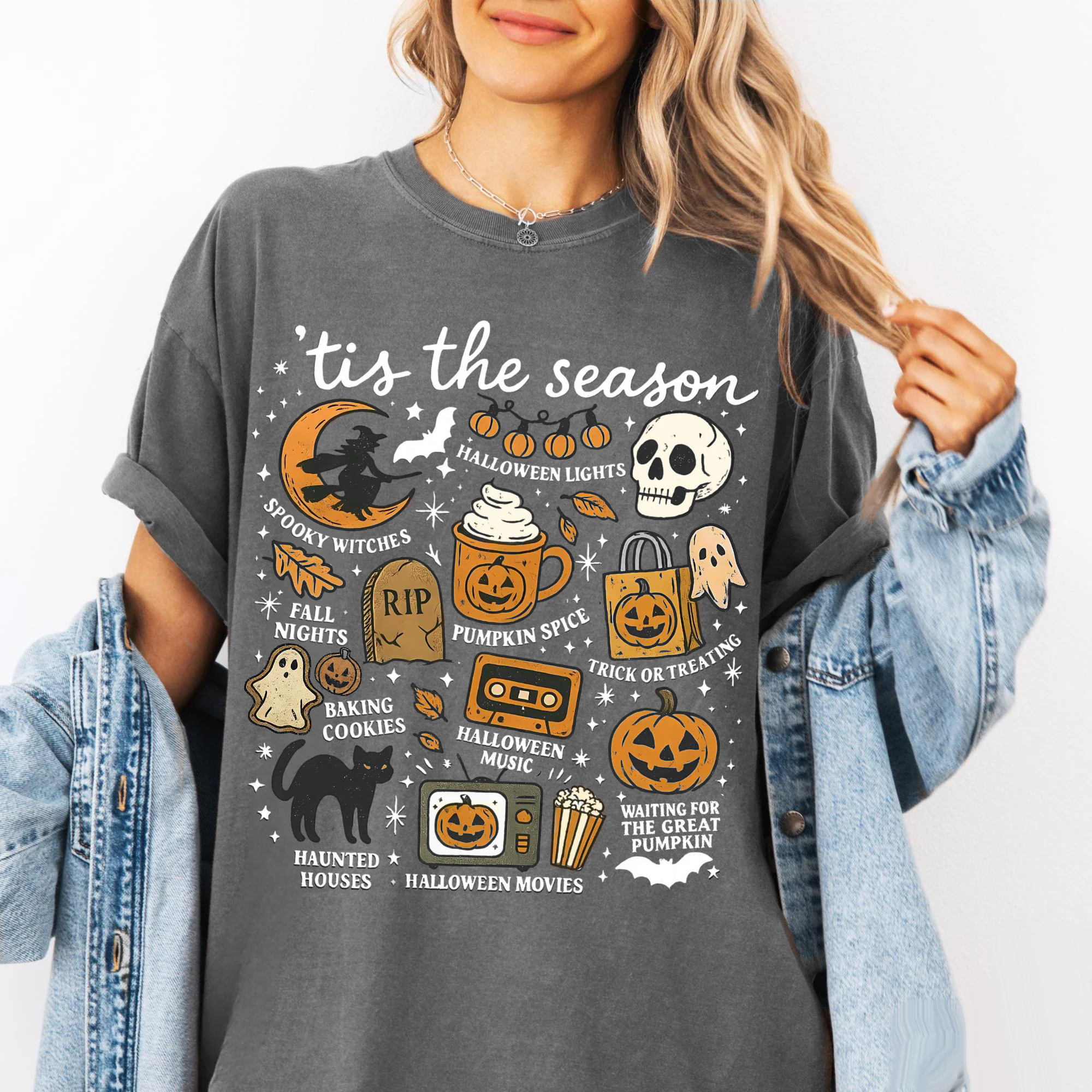 Tis The Season Halloween Shirt - Trendy Spooky Graphic Tee