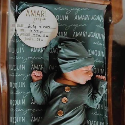 Personalized Birth Stats Wood Announcement | Block