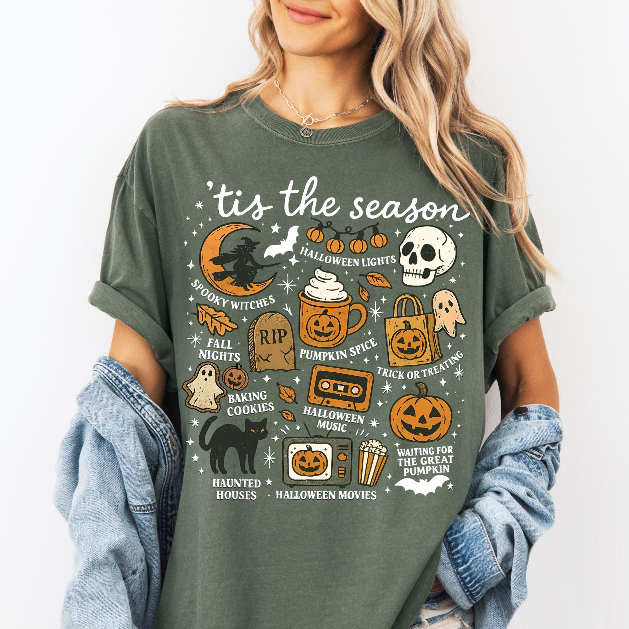 Tis The Season Halloween Shirt - Trendy Spooky Graphic Tee