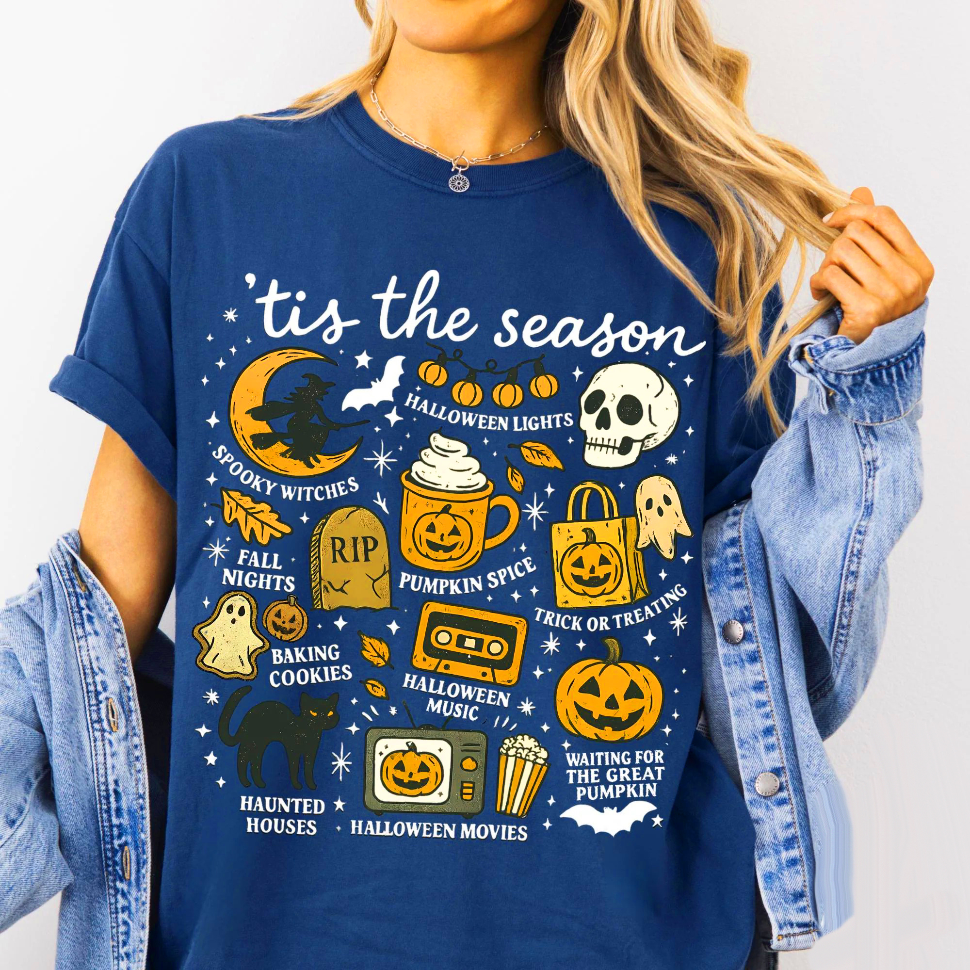 Tis The Season Halloween Shirt - Trendy Spooky Graphic Tee