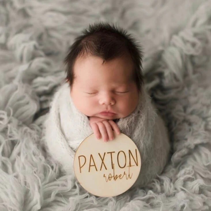 Personalized Baby Name Wood Announcement | Block