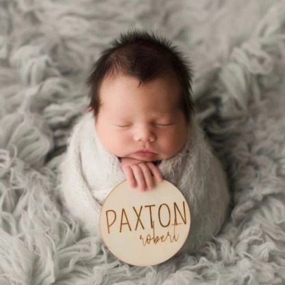 Personalized Baby Name Wood Announcement | Block