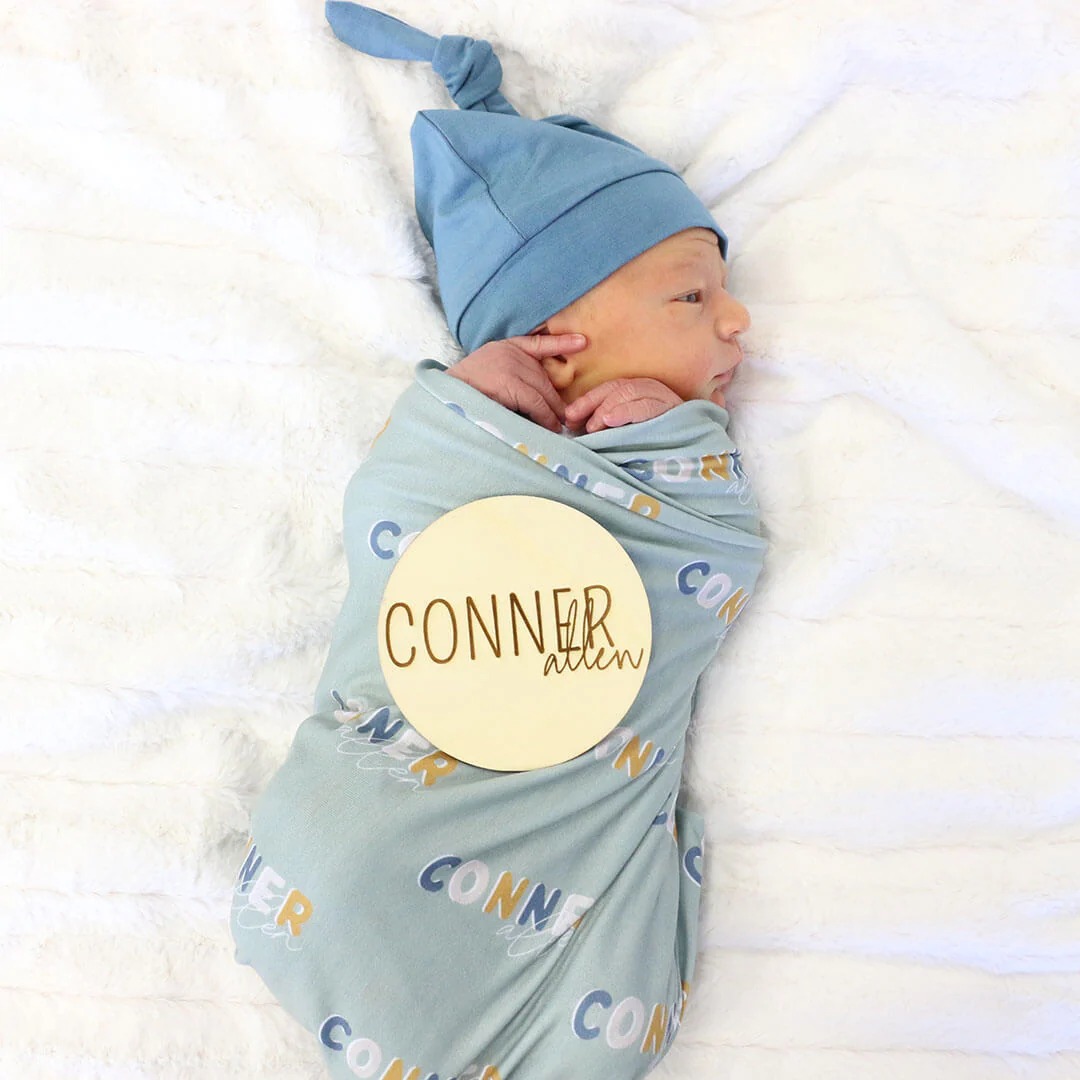 Personalized Baby Name Wood Announcement | Block