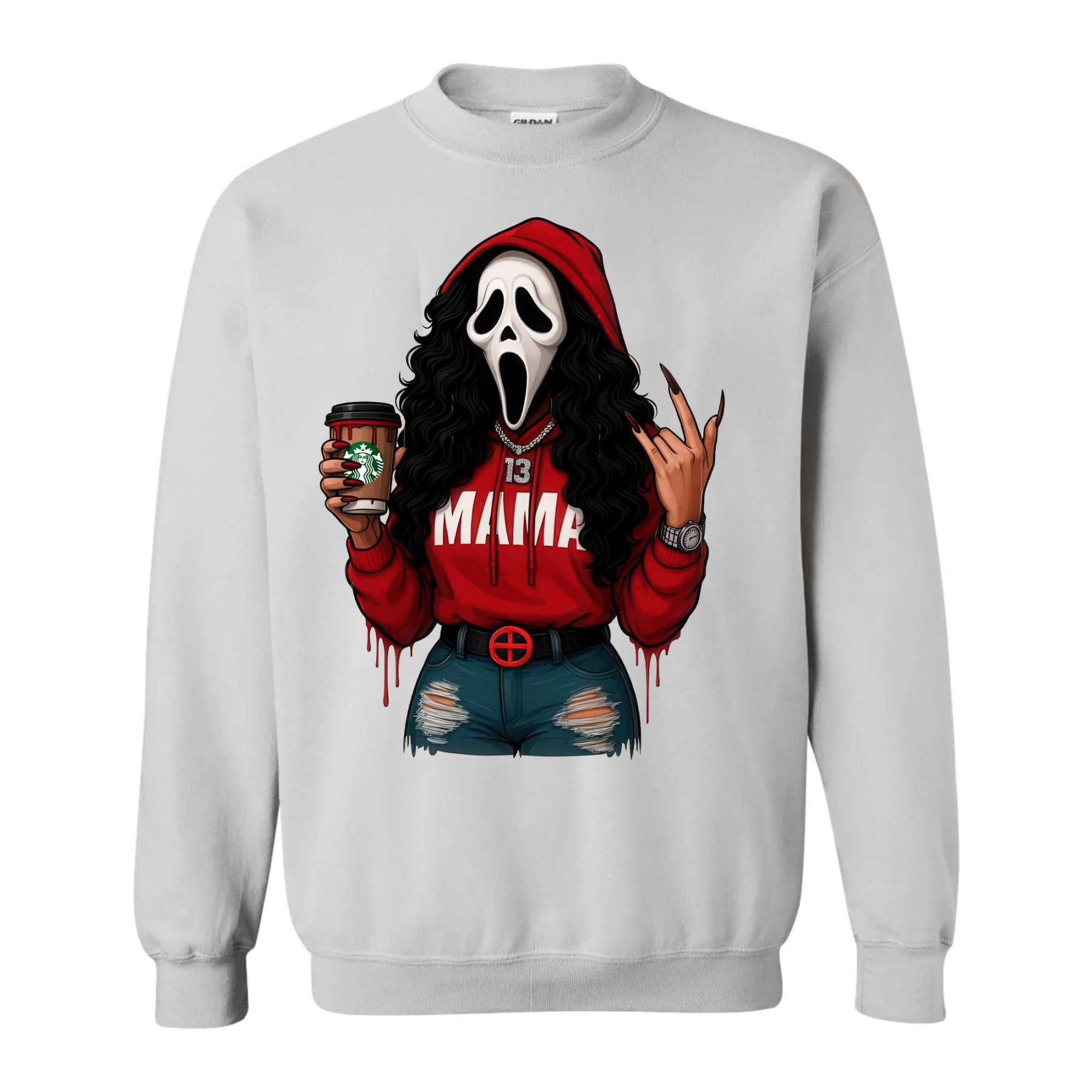 Spooky MaMa Horror Halloween Sweatshirt