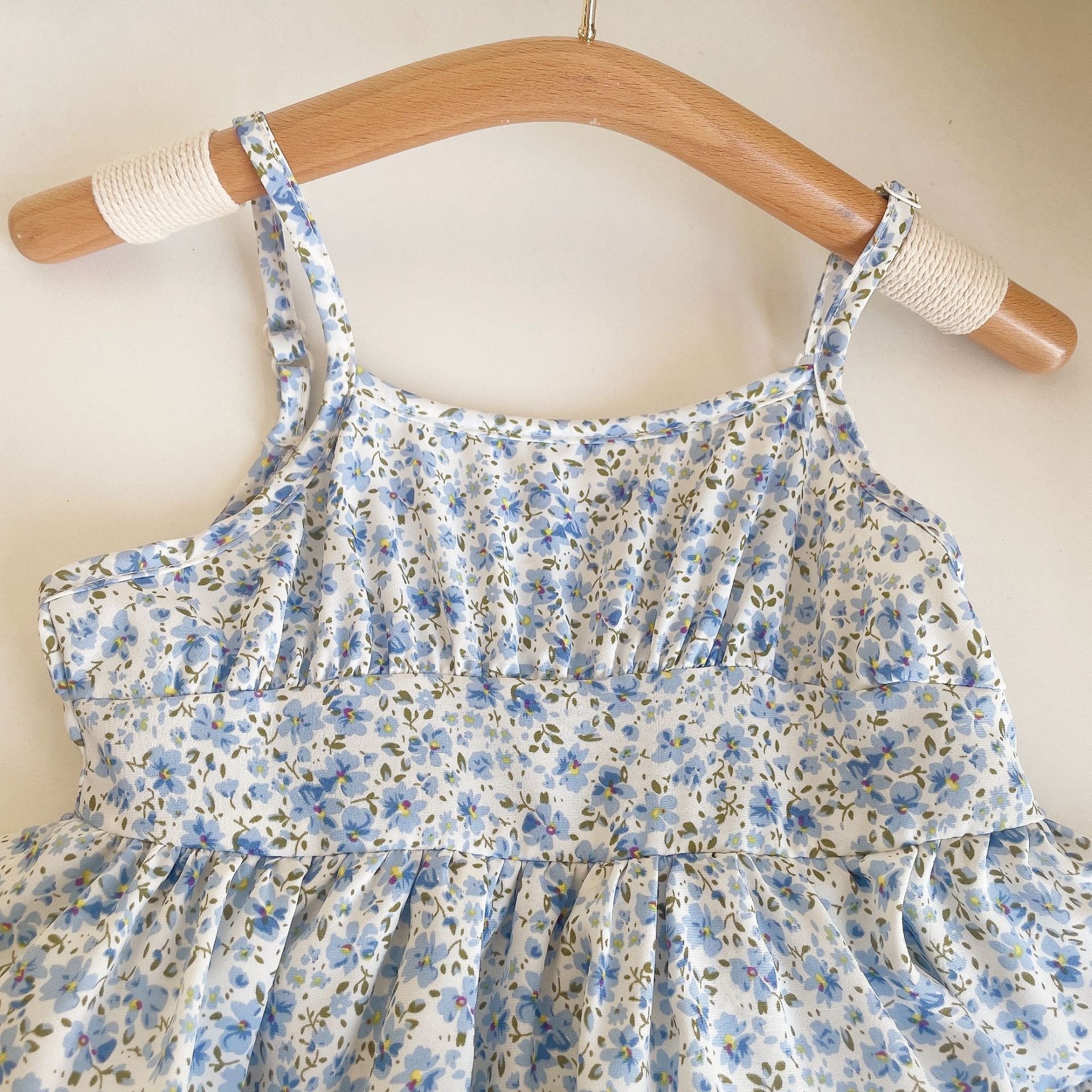 2pcs Toddler Girls Denim Jacket & Chiffon Slip Dress