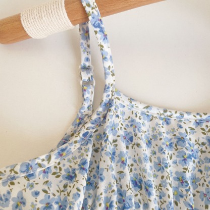 2pcs Toddler Girls Denim Jacket & Chiffon Slip Dress