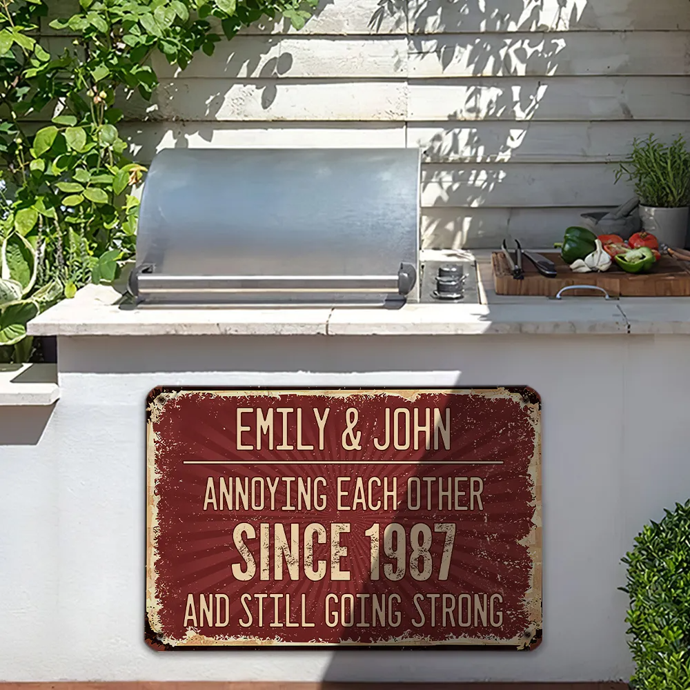 Annoying Each Other - Personalized Custom Metal Sign
